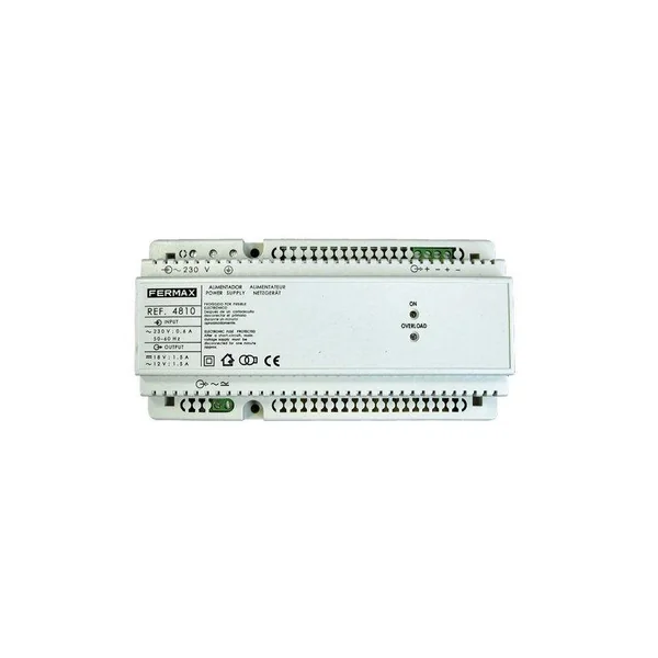 Alimentador 12VAC-1,5A/18VDC-1,5A DIN10 4810