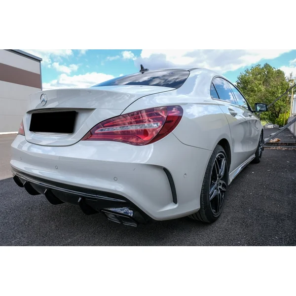 Difusor trasero para Mercedes CLA W117 X117 Shooting Brake (2013-2018) Facelift CLA45 Look Black - Imagen 6