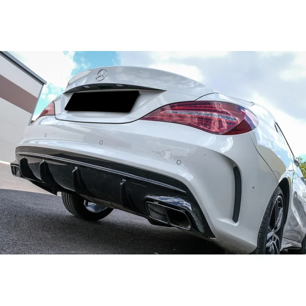 Difusor trasero para Mercedes CLA W117 X117 Shooting Brake (2013-2018) Facelift CLA45 Look Black - Imagen 7