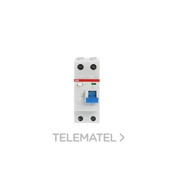 Interruptor diferencial residencial/terciario F202AC-25/0,5 2P 25A tipo AC 500mA 2CSF202001R4250