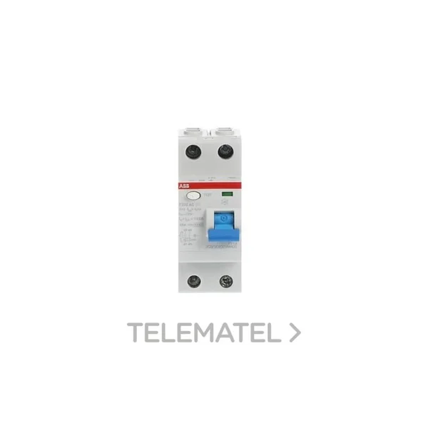 Interruptor diferencial residencial/terciario F202AC-40/0,5 2P 40A tipo AC 500mA 2CSF202001R4400