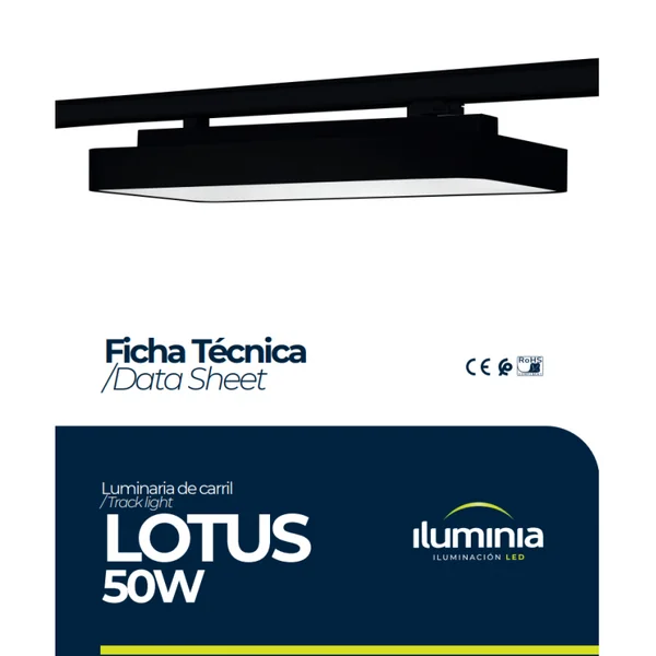 Luminaria LOTUS negro 50W 4000K 4500lm CF314