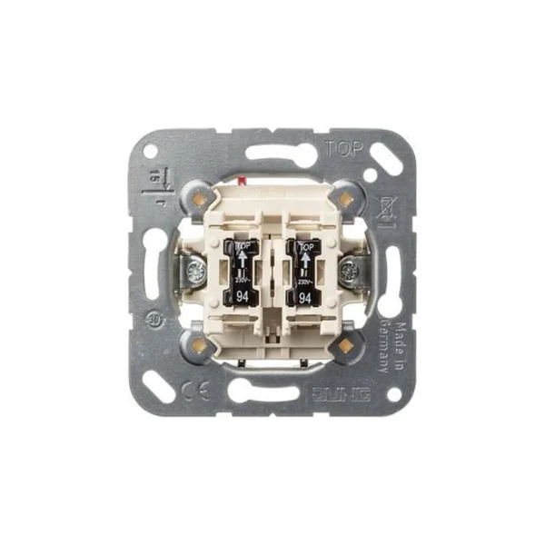 Mecanismo doble interruptor con luminaria 10AX 250V 505U5