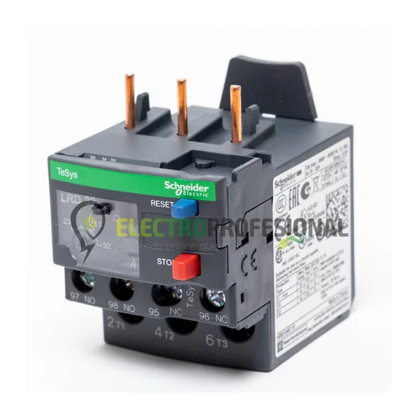 Relé protección térmica 25-40A clase 10A borne LRD340